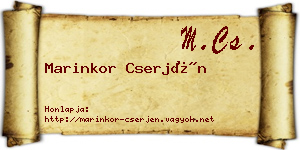 Marinkor Cserjén névjegykártya
